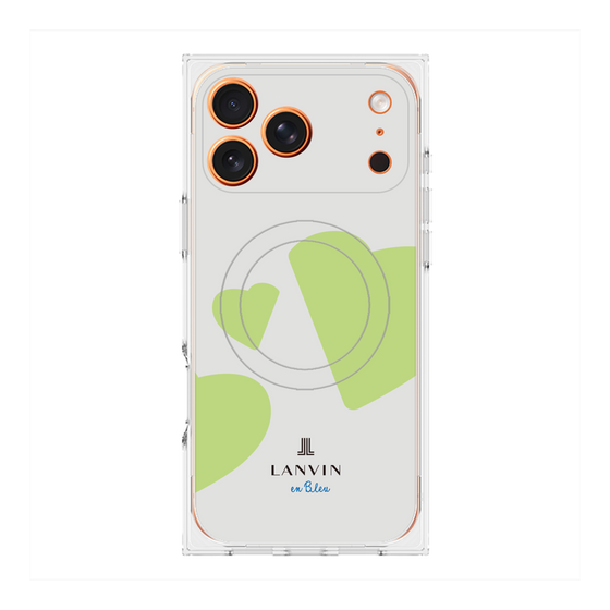 プレミアムスクエアケース with MagSafe［ LANVIN en Bleu Hearts Green - ランバン ハート グリーン ］