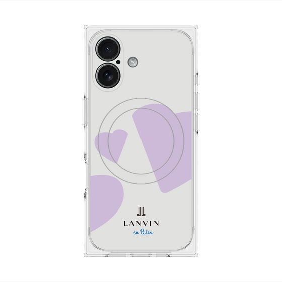 プレミアムスクエアケース with MagSafe［ LANVIN en Bleu Hearts Purple - ランバン ハート パープル ］