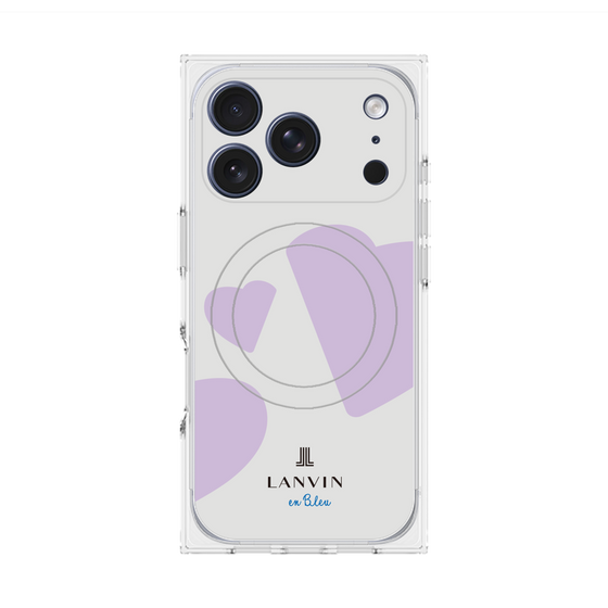 プレミアムスクエアケース with MagSafe［ LANVIN en Bleu Hearts Purple - ランバン ハート パープル ］