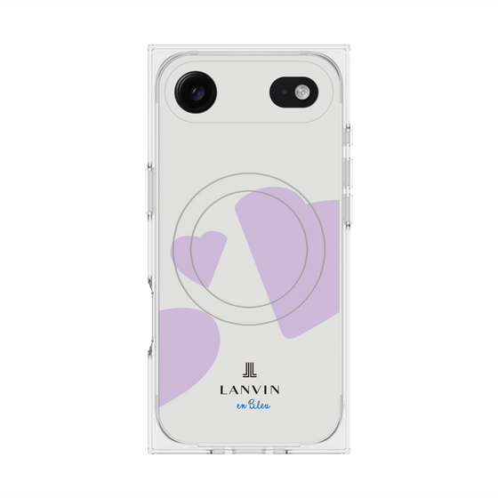 プレミアムスクエアケース with MagSafe［ LANVIN en Bleu Hearts Purple - ランバン ハート パープル ］