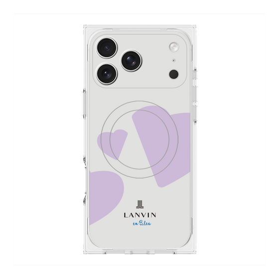 プレミアムスクエアケース with MagSafe［ LANVIN en Bleu Hearts Purple - ランバン ハート パープル ］