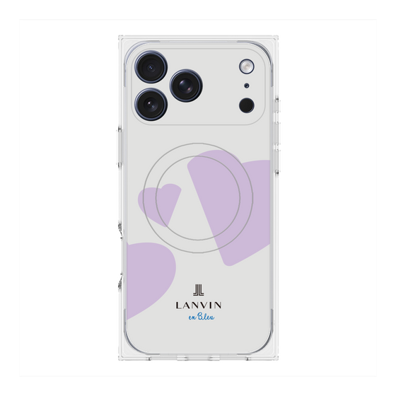 プレミアムスクエアケース with MagSafe［ LANVIN en Bleu Hearts Purple - ランバン ハート パープル ］