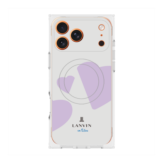 プレミアムスクエアケース with MagSafe［ LANVIN en Bleu Hearts Purple - ランバン ハート パープル ］