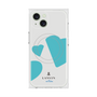 プレミアムスクエアケース with MagSafe［ LANVIN en Bleu Hearts Blue - ランバン ハート ブルー ］