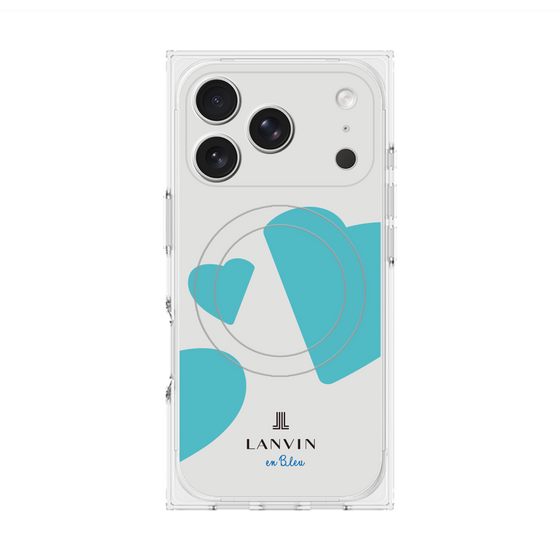 プレミアムスクエアケース with MagSafe［ LANVIN en Bleu Hearts Blue - ランバン ハート ブルー ］
