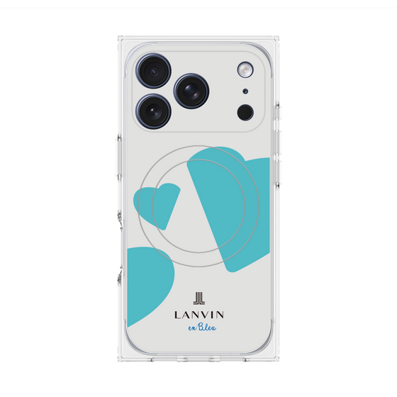 プレミアムスクエアケース with MagSafe［ LANVIN en Bleu Hearts Blue - ランバン ハート ブルー ］