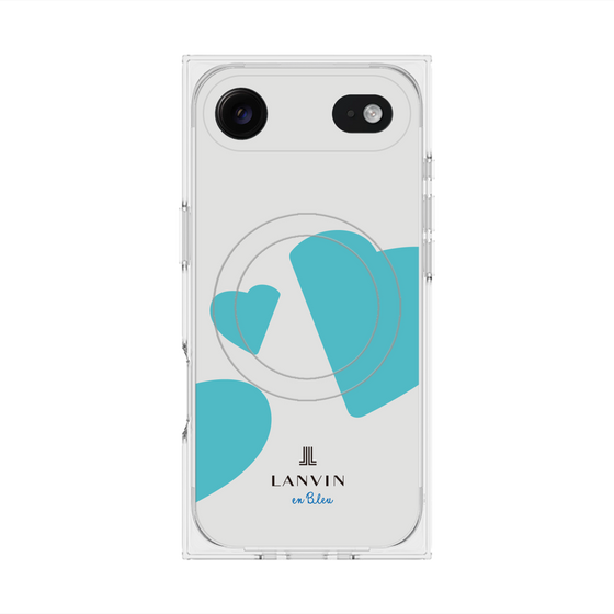 プレミアムスクエアケース with MagSafe［ LANVIN en Bleu Hearts Blue - ランバン ハート ブルー ］