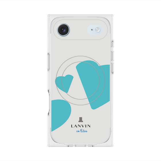 プレミアムスクエアケース with MagSafe［ LANVIN en Bleu Hearts Blue - ランバン ハート ブルー ］