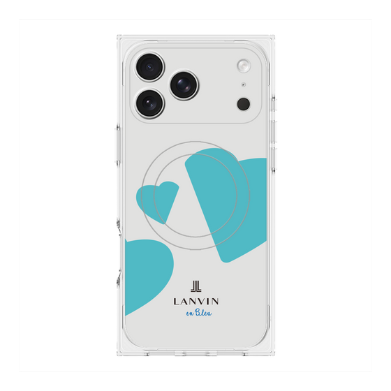 プレミアムスクエアケース with MagSafe［ LANVIN en Bleu Hearts Blue - ランバン ハート ブルー ］