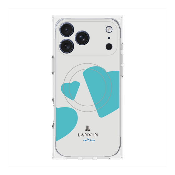 プレミアムスクエアケース with MagSafe［ LANVIN en Bleu Hearts Blue - ランバン ハート ブルー ］