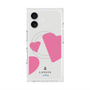 プレミアムスクエアケース with MagSafe［ LANVIN en Bleu Hearts Pink - ランバン ハート ピンク ］