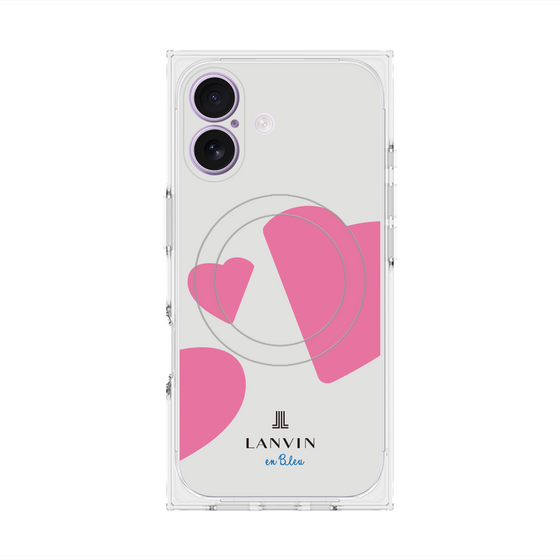 プレミアムスクエアケース with MagSafe［ LANVIN en Bleu Hearts Pink - ランバン ハート ピンク ］