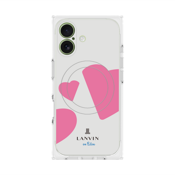 プレミアムスクエアケース with MagSafe［ LANVIN en Bleu Hearts Pink - ランバン ハート ピンク ］