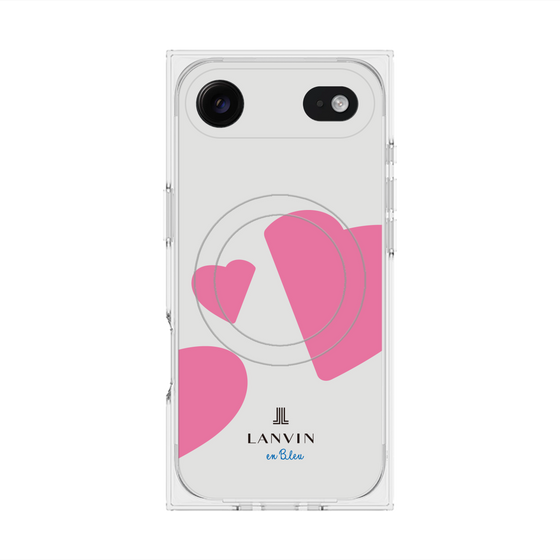 プレミアムスクエアケース with MagSafe［ LANVIN en Bleu Hearts Pink - ランバン ハート ピンク ］