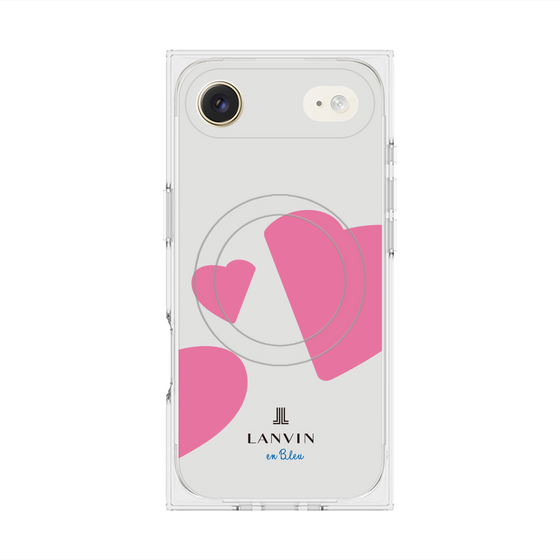 プレミアムスクエアケース with MagSafe［ LANVIN en Bleu Hearts Pink - ランバン ハート ピンク ］