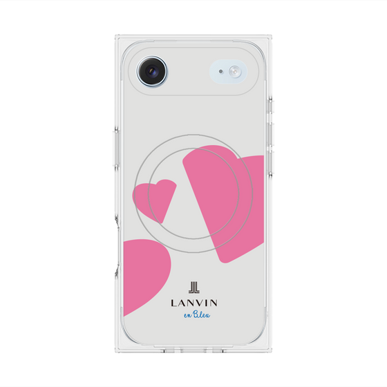 プレミアムスクエアケース with MagSafe［ LANVIN en Bleu Hearts Pink - ランバン ハート ピンク ］