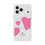 プレミアムスクエアケース with MagSafe［ LANVIN en Bleu Hearts Pink - ランバン ハート ピンク ］