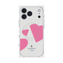 プレミアムスクエアケース with MagSafe［ LANVIN en Bleu Hearts Pink - ランバン ハート ピンク ］
