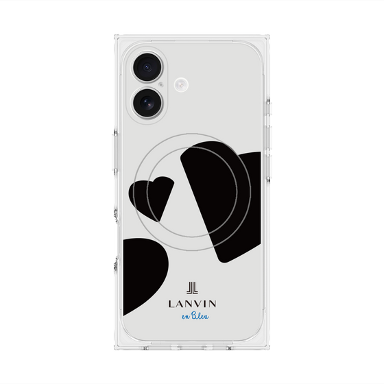 プレミアムスクエアケース with MagSafe［ LANVIN en Bleu Hearts Black - ランバン ハート ブラック ］