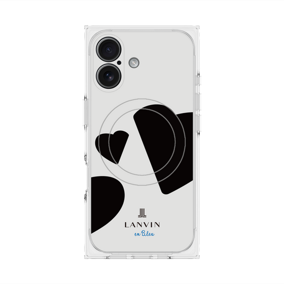 プレミアムスクエアケース with MagSafe［ LANVIN en Bleu Hearts Black - ランバン ハート ブラック ］