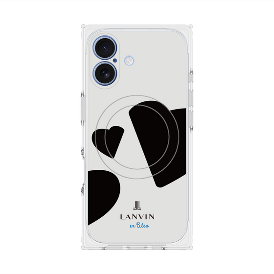 プレミアムスクエアケース with MagSafe［ LANVIN en Bleu Hearts Black - ランバン ハート ブラック ］