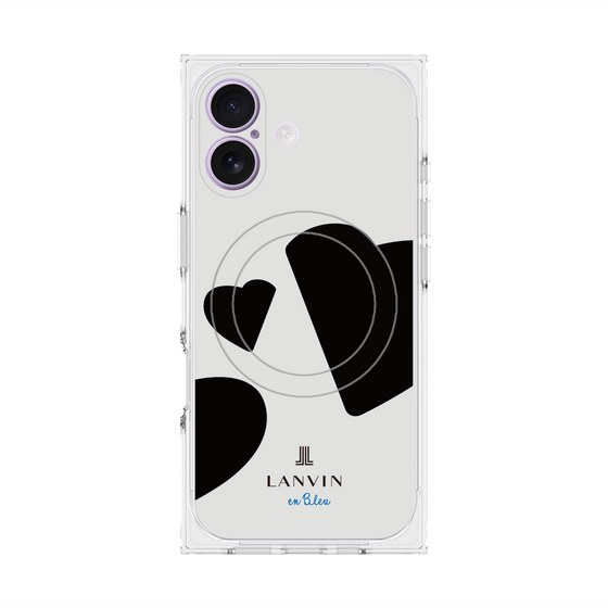 プレミアムスクエアケース with MagSafe［ LANVIN en Bleu Hearts Black - ランバン ハート ブラック ］