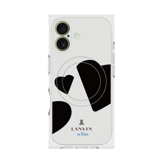 プレミアムスクエアケース with MagSafe［ LANVIN en Bleu Hearts Black - ランバン ハート ブラック ］