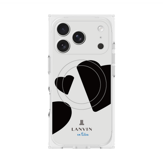 プレミアムスクエアケース with MagSafe［ LANVIN en Bleu Hearts Black - ランバン ハート ブラック ］