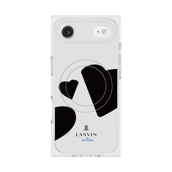 プレミアムスクエアケース with MagSafe［ LANVIN en Bleu Hearts Black - ランバン ハート ブラック ］