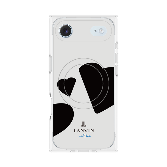 プレミアムスクエアケース with MagSafe［ LANVIN en Bleu Hearts Black - ランバン ハート ブラック ］