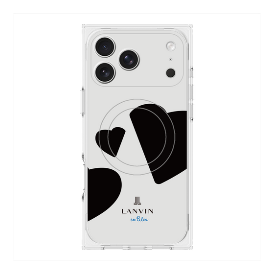 プレミアムスクエアケース with MagSafe［ LANVIN en Bleu Hearts Black - ランバン ハート ブラック ］