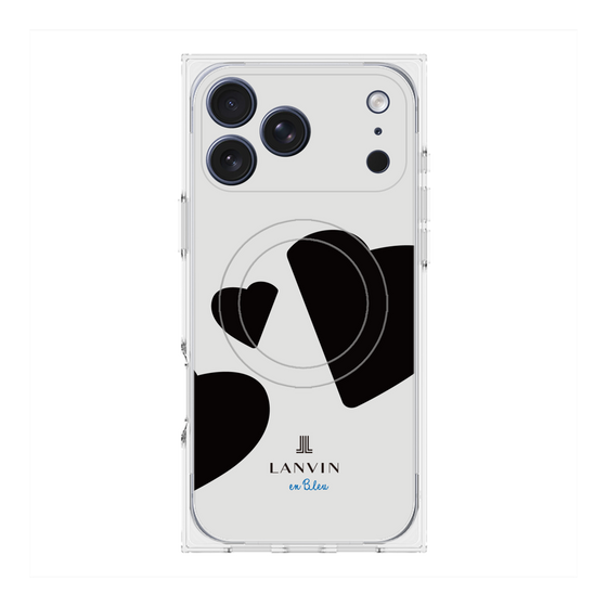 プレミアムスクエアケース with MagSafe［ LANVIN en Bleu Hearts Black - ランバン ハート ブラック ］