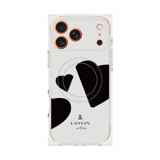 プレミアムスクエアケース with MagSafe［ LANVIN en Bleu Hearts Black - ランバン ハート ブラック ］