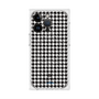 プレミアムスクエアケース with MagSafe［ Houndstooth Pattern Black with LANVIN en Bleu logo- ランバン 千鳥格子柄 ブラック ］
