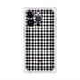 プレミアムスクエアケース with MagSafe［ Houndstooth Pattern Black with LANVIN en Bleu logo- ランバン 千鳥格子柄 ブラック ］
