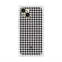 プレミアムスクエアケース with MagSafe［ Houndstooth Pattern Black with LANVIN en Bleu logo- ランバン 千鳥格子柄 ブラック ］