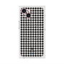プレミアムスクエアケース with MagSafe［ Houndstooth Pattern Black with LANVIN en Bleu logo- ランバン 千鳥格子柄 ブラック ］