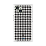 プレミアムスクエアケース with MagSafe［ Houndstooth Pattern Black with LANVIN en Bleu logo- ランバン 千鳥格子柄 ブラック ］