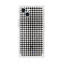 プレミアムスクエアケース with MagSafe［ Houndstooth Pattern Black with LANVIN en Bleu logo- ランバン 千鳥格子柄 ブラック ］