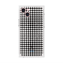 プレミアムスクエアケース with MagSafe［ Houndstooth Pattern Black with LANVIN en Bleu logo- ランバン 千鳥格子柄 ブラック ］