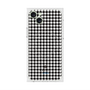 プレミアムスクエアケース with MagSafe［ Houndstooth Pattern Black with LANVIN en Bleu logo- ランバン 千鳥格子柄 ブラック ］