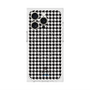 プレミアムスクエアケース with MagSafe［ Houndstooth Pattern Black with LANVIN en Bleu logo- ランバン 千鳥格子柄 ブラック ］