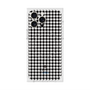 プレミアムスクエアケース with MagSafe［ Houndstooth Pattern Black with LANVIN en Bleu logo- ランバン 千鳥格子柄 ブラック ］