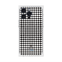 プレミアムスクエアケース with MagSafe［ Houndstooth Pattern Black with LANVIN en Bleu logo- ランバン 千鳥格子柄 ブラック ］