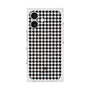 プレミアムスクエアケース with MagSafe［ Houndstooth Pattern Black with LANVIN en Bleu logo- ランバン 千鳥格子柄 ブラック ］