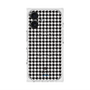 プレミアムスクエアケース with MagSafe［ Houndstooth Pattern Black with LANVIN en Bleu logo- ランバン 千鳥格子柄 ブラック ］