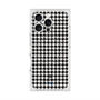 プレミアムスクエアケース with MagSafe［ Houndstooth Pattern Black with LANVIN en Bleu logo- ランバン 千鳥格子柄 ブラック ］