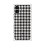 プレミアムスクエアケース with MagSafe［ Houndstooth Pattern Black with LANVIN en Bleu logo- ランバン 千鳥格子柄 ブラック ］
