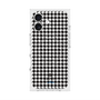 プレミアムスクエアケース with MagSafe［ Houndstooth Pattern Black with LANVIN en Bleu logo- ランバン 千鳥格子柄 ブラック ］