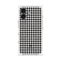 プレミアムスクエアケース with MagSafe［ Houndstooth Pattern Black with LANVIN en Bleu logo- ランバン 千鳥格子柄 ブラック ］